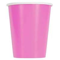 8 gobelets 12 oz en papier rose Gobelets jetable contien 12oz