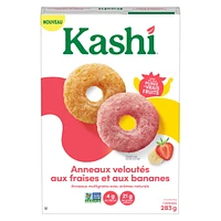 Céréales Kashi® Anneaux veloutés aux fraises et aux bananes 283g Céréales Kashi® Anneaux veloutés aux fraises et aux bananes, 283g