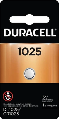 Duracell 3V 1025 Lithium Coin Battery, 1 Pack