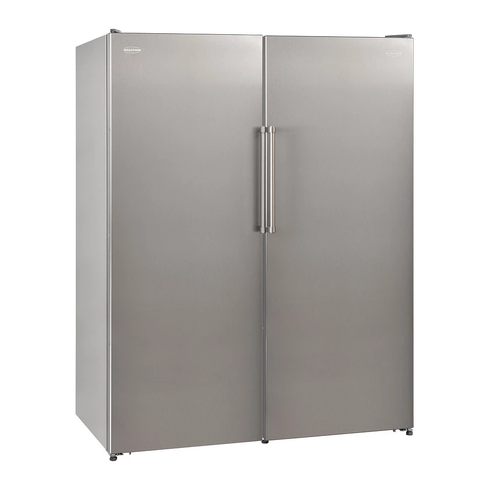 Marathon Deluxe 8 pi.cu. Congélateur vertical acier incoxydable