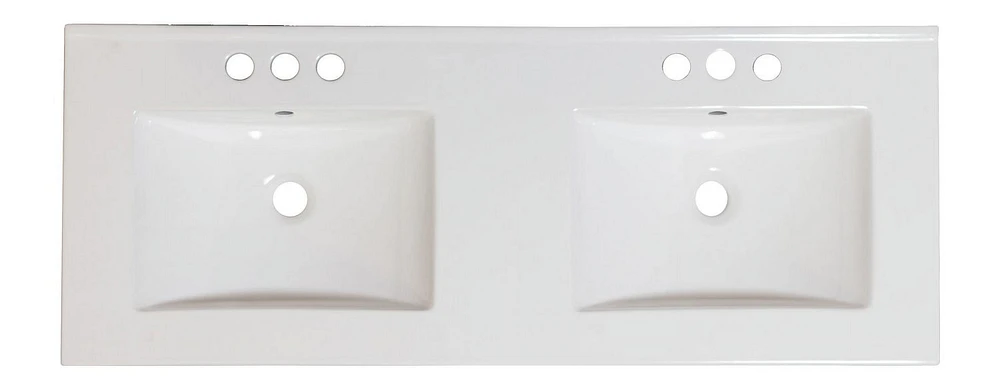 48 po. W 3H4 po. Ensemble de dessus en céramique de couleur blanche