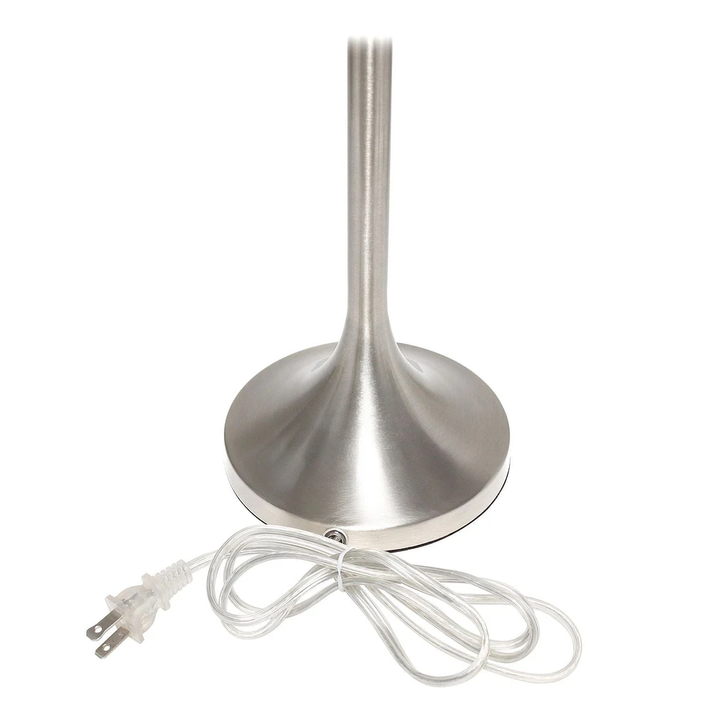 Lampe de table conique Simple Designs avec abat-jour en tissu