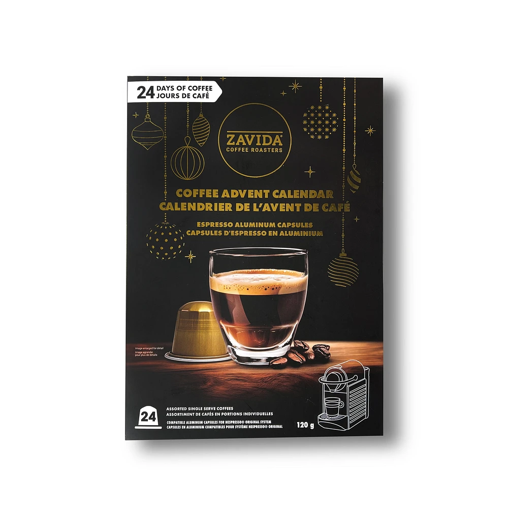 Zavida Advent Calendar Nespresso compatible capsules, Nespresso compatible Coffee Advent Calendar