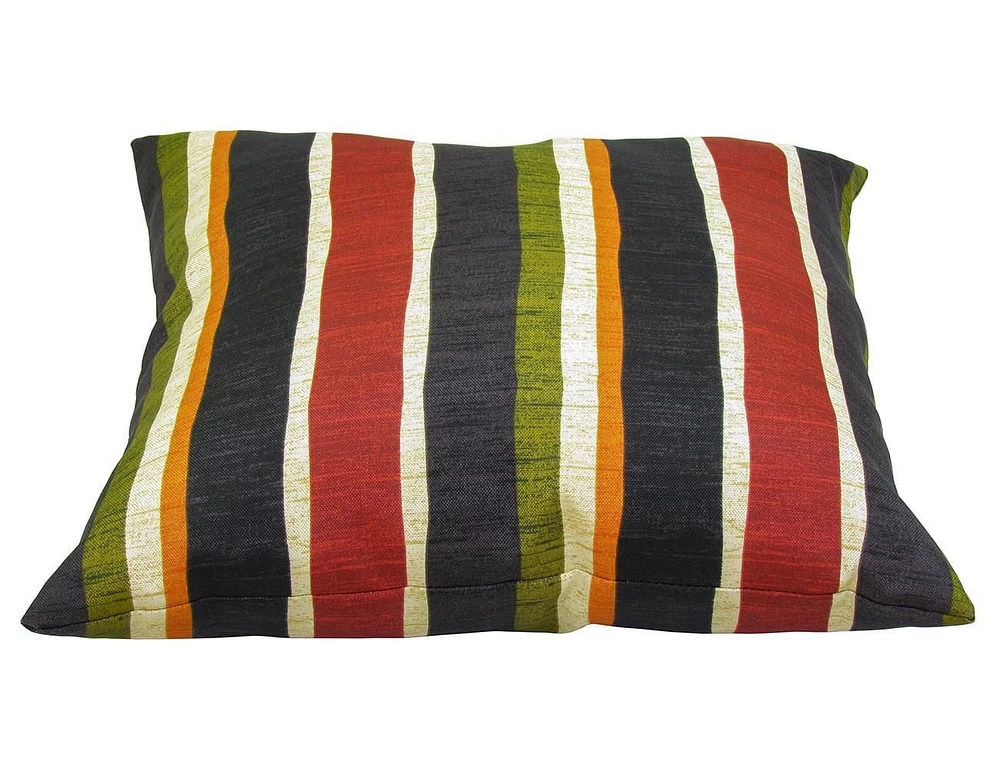 Coussin Décoratif 16po, Rayures ''Mystique Onyx''