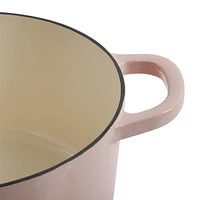 Crock-Pot Artisan Four hollandais en fonte émaillée avec couvercle, rose blush, rond, 5 Qt