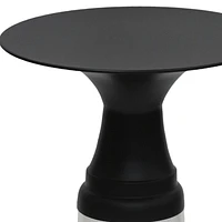 Moderne Verre Moulé et Métal Table d'Appoint - Clair et Noir