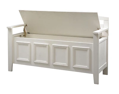 Niles banc de rangement blanc
