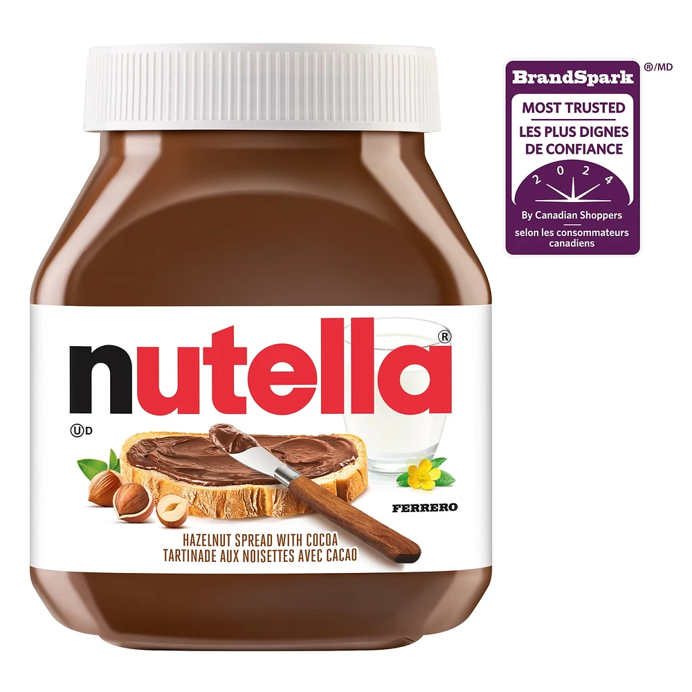 NUTELLA® Hazelnut Spread with Cocoa for Breakfast, 2 Pack, 725g x 2