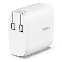 Belkin 24W Dual Port USB Wall Charger - USB C Cable Included - iPhone Charger Fast Charging - USB Charger Block for Power Bank, iPad & iPad Pro, Samsung Galaxy S20, Samsung Note, Google Pixel & more, BELKIN DUAL USBC WL CHRG