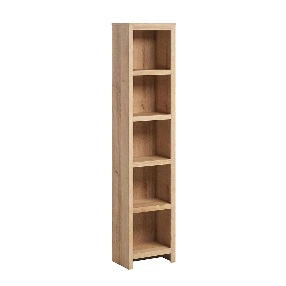 Prepac Moda 5 Shelves Bookcase Natural Oak