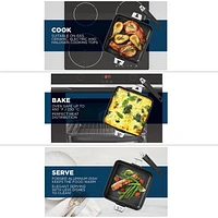 Starfrit The Rock Multifunctional 9” Square Fry Pan, Detachable handle T-Lock system
