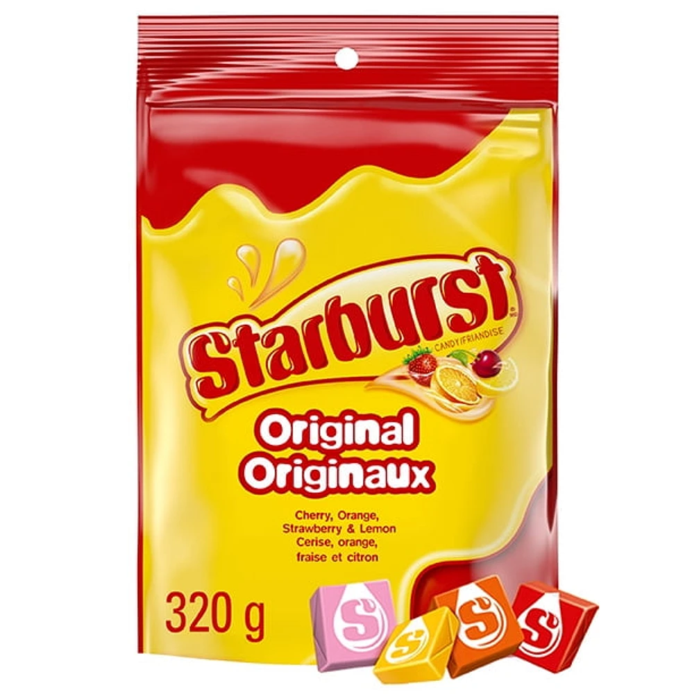STARBURST, Original Chewy Candy, Take Home Bag, 320g, 1 Bag, 320 g