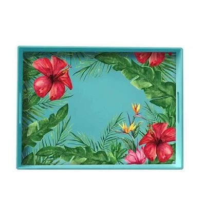 Hometrends, Plateau décoratif tropical, 19x14x1,77 inch, 1 pièce