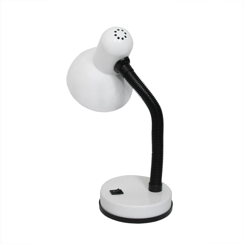 Simple Designs Basic Metal Desk Lamp with Flexible Hose Neck