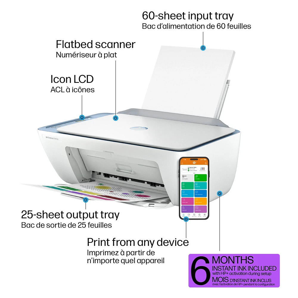 HP DeskJet 2842e All-in-One Printer - Skyride