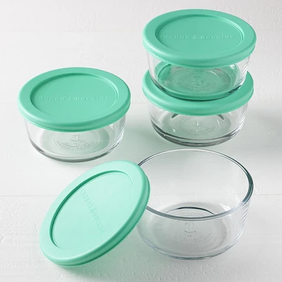 Anchor Hocking 8PC-2C RND SNUGFIT SET W/MINT LIDS