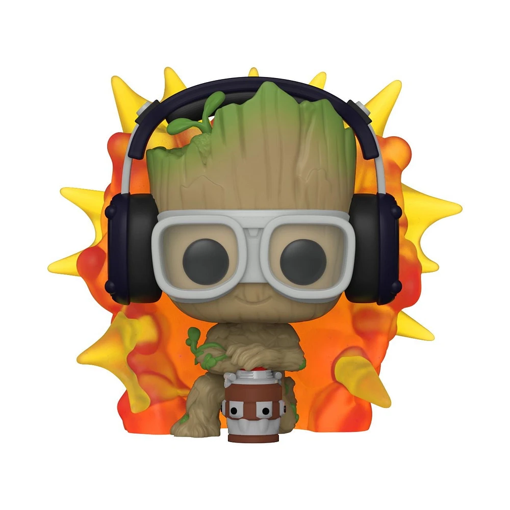 Funko Pop! Marvel: I Am Groot - Groot avec Detonator Bobblehead En Vinyle