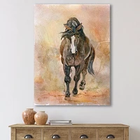 Designart Portrait De Beau Cheval Alezan II Art mural sur toile