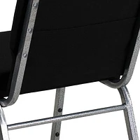 Flash Furniture Hercules Series 21''W Stacking Church Chair in Black Fabric