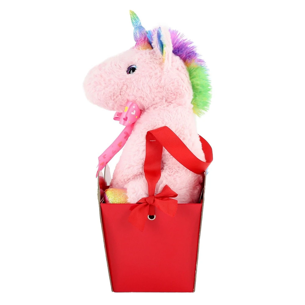 Tout pour Célébrer Peluche Saint Valentin dans une boîte cadeau, Licorne