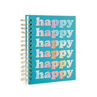 C.R. Gibson "Happy" Twin Wire Notebook/Journal, Happy Notebook