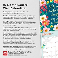 BrownTrout Bonnie Marcus 2024 12x24 Inch Square Wall Calendar, 9781975470401