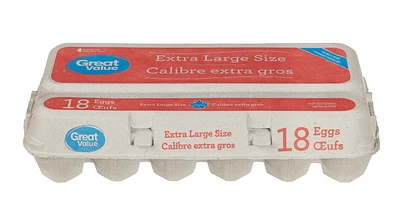 Great Value tres gros oeufs blancs