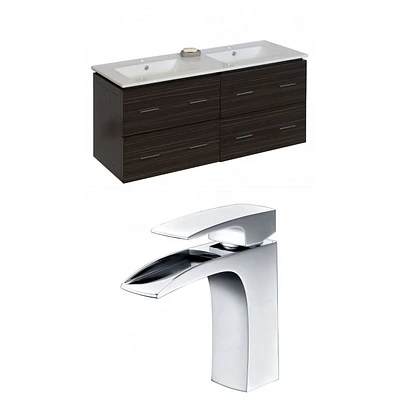 in. W Wall Mount Dawn Grey Vanity Set For 1 Hole Drilling AI