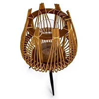 Truu Design Decorative Bamboo Floor Candle Holder with Legs