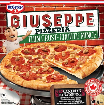 Dr. Oetker Giuseppe Pizzeria Pizza canadienne à croûte mince 501g