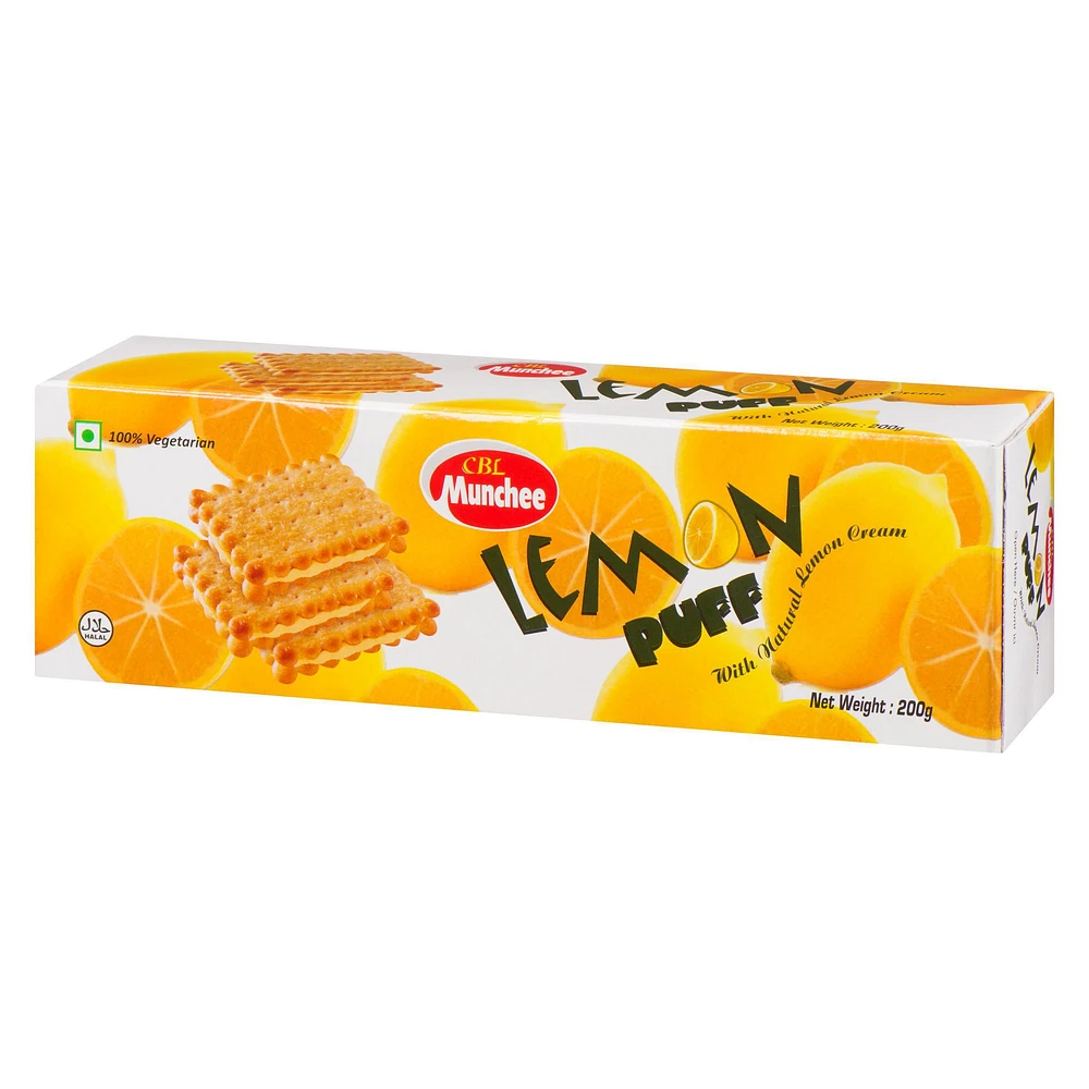 Munchee Biscuits Lemon Puff, 200g Box, Munchee Biscuits Lemon Puff, 200g Box