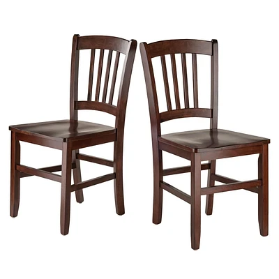 Ens. 2 pièces chaise à dossier en lattes Madison de Winsome