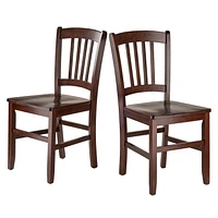 Ens. 2 pièces chaise à dossier en lattes Madison de Winsome