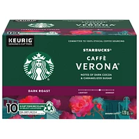 Caffé Verona Dark Roast Ground Coffee K-Cup Pods Box, 10 pc