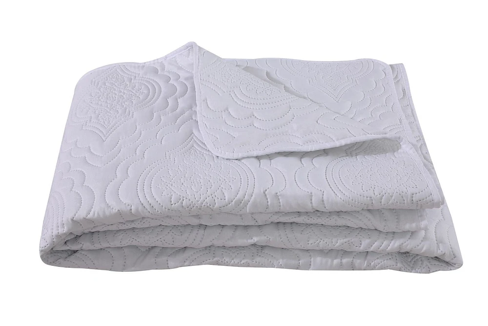 Marina Décoration Literie ultra douce en tissu Pinsonic gaufré uni avec taies d'oreiller