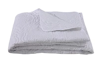 Marina Décoration Literie ultra douce en tissu Pinsonic gaufré uni avec taies d'oreiller