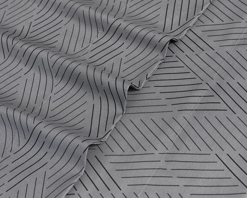 Ensemble de draps en microfibre doux et facile d'entretien Mainstays – Imprimé Tailles: 1 place