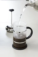 Trudeau Maison Coffee Press with Chrome Plate Lid, Coffee Press with lid