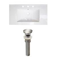 American Imaginations 36.75-in. W Ceramic Top Set White AI-23938