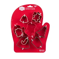 Ensemble 10 pièces d’emporte-pièce Holiday Time, en acier inoxydable