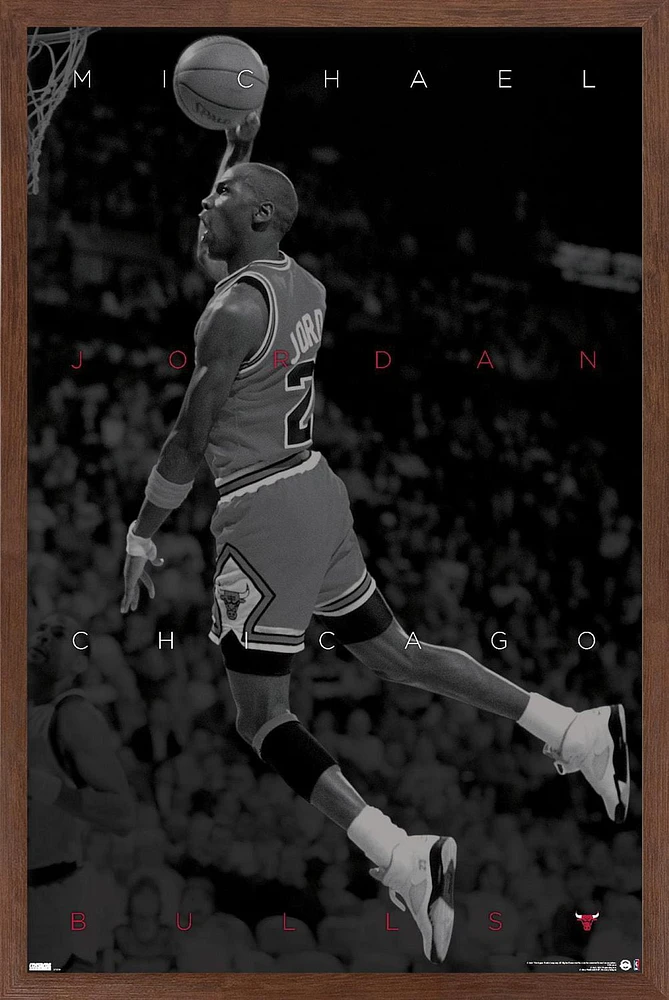 Michael Jordan - Black and White Wall Poster