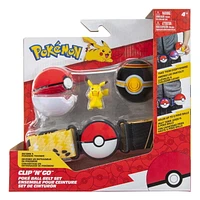 Ensemble ceinture Pokémon Clip 'N' Go - Pikachu + Luxe Ball & Poké Ball
