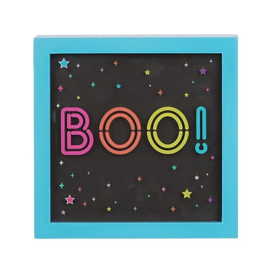 Sur le thème d’Halloween Led Wood Blue Block pour les décorations d’intérieur d’Halloween