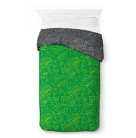 Les Tortues Ninja Douillette pour Lit 1 ou 2 Places Réversible pour Enfants, 100 % Polyester