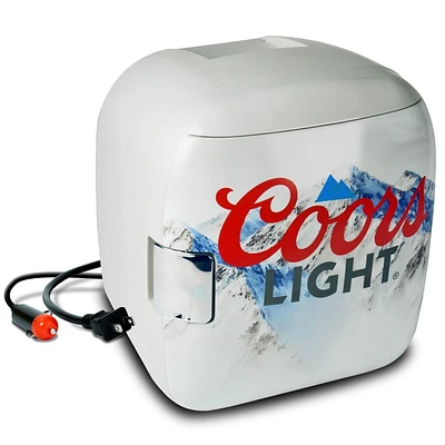 Coors Light 7.9L Mini Fridge, Portable 12 Can Cooler/Warmer for Travel, Home, Office- Gray