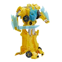 Transformers Toys Bumblebee Cyberverse Adventures Dinobots Unite Roll N’ Change Bumblebee Push-to-Convert Action Figure, 6 and Up, 10-inch