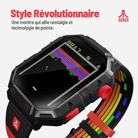Montre My Play Watch Atari 2600™ – Montre intelligente de jeu rétro avec technologie sélective, non connectée, jeux Centipede™, Pong™, Missile Command™, Super Breakout™ intégrés, moniteur d’activités
