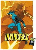 Invincible: Season 3 - Blue Suit Teaser One Sheet Wall Poster with Pushpins, 22.375" x 34"