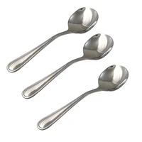 Mainstays Fleetline 3 Piece Stainless Steel Soup Spoon , Silver, MS Fleetline Soup Spoons