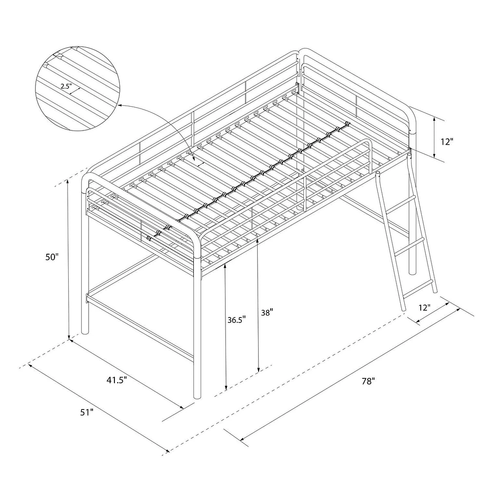 Lit mezzanine Junior de DHP